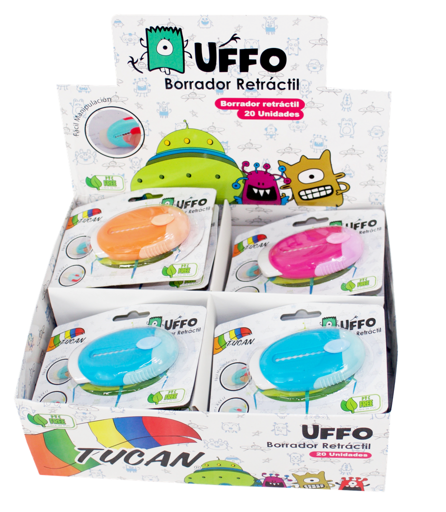 Borrador Tucan Uffo Retractil Unidad