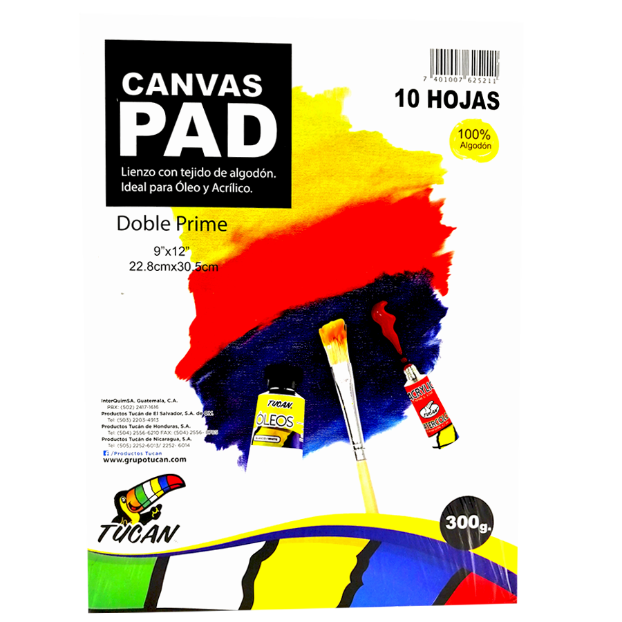 Canvas Pad Tucan 9 X 12 (10h)