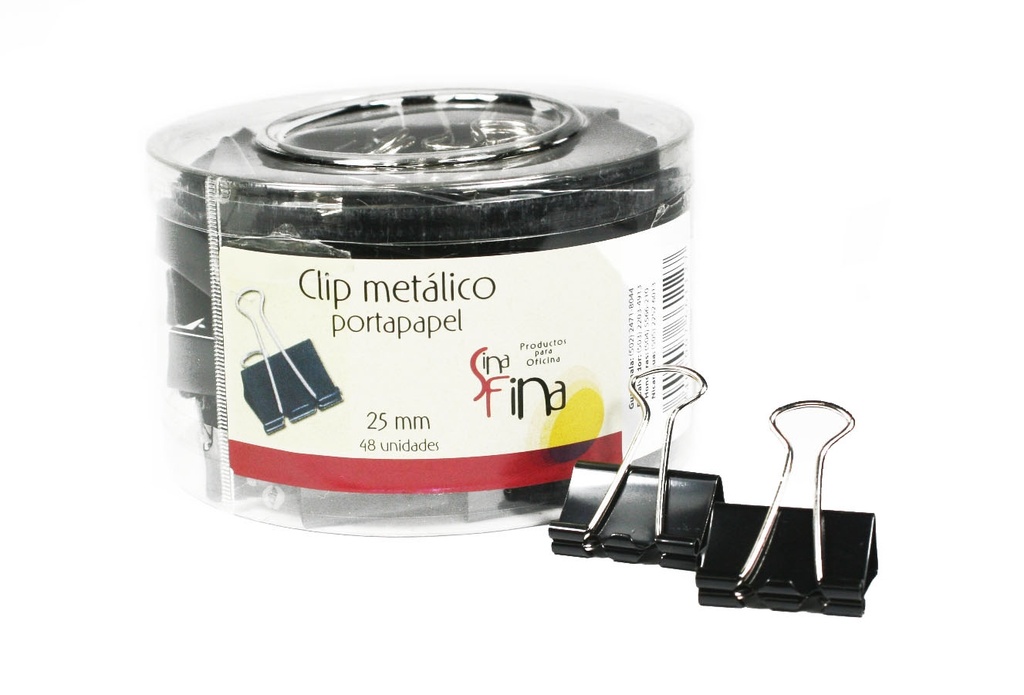 Clip Portapapel 25 Mm 48 Unidades