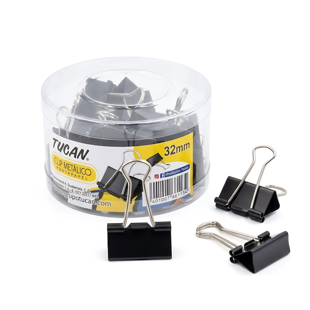 Clip Portapapel 32 Mm 24 Unidades