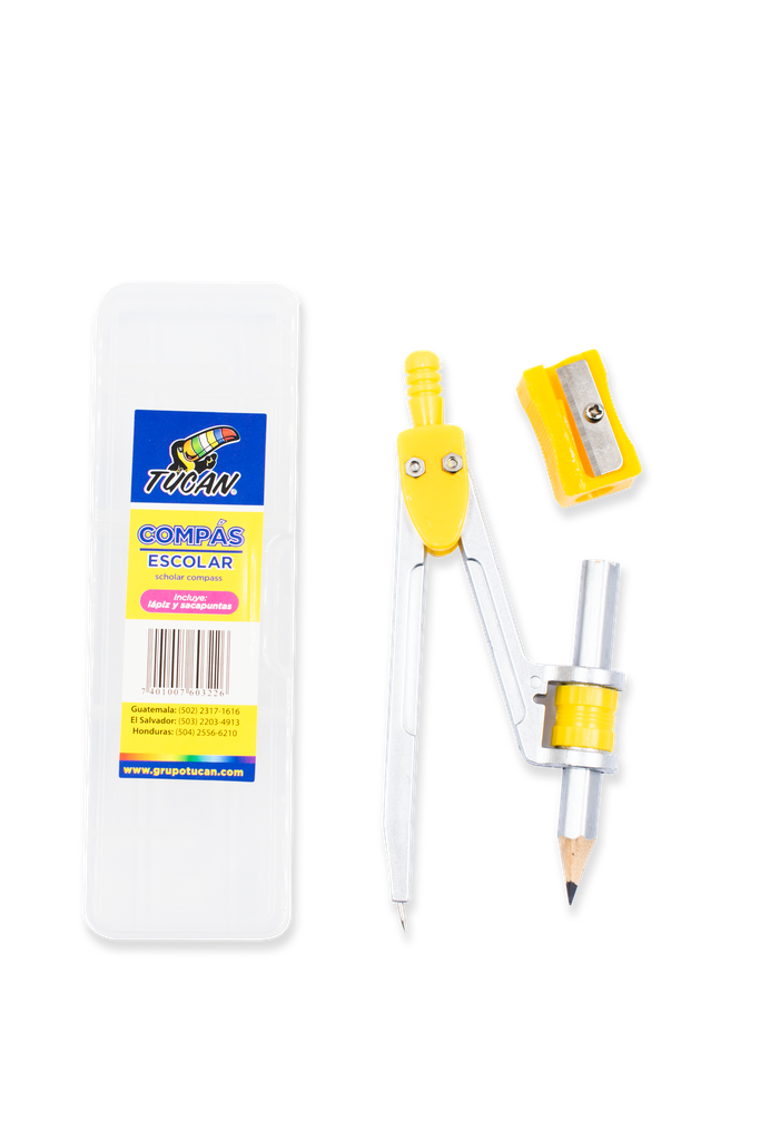 Compas Plastico Con Estuche