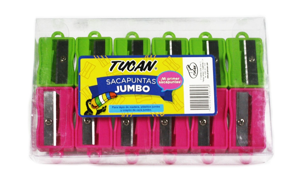 Sacapuntas Plastico Jumbo Docena