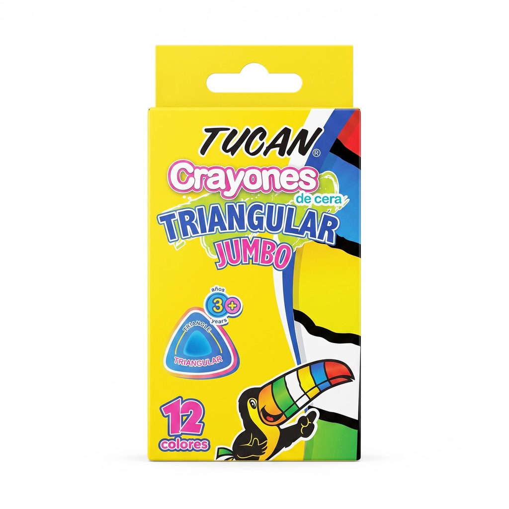 Crayon De Cera Jumbo Triangular 12 Color