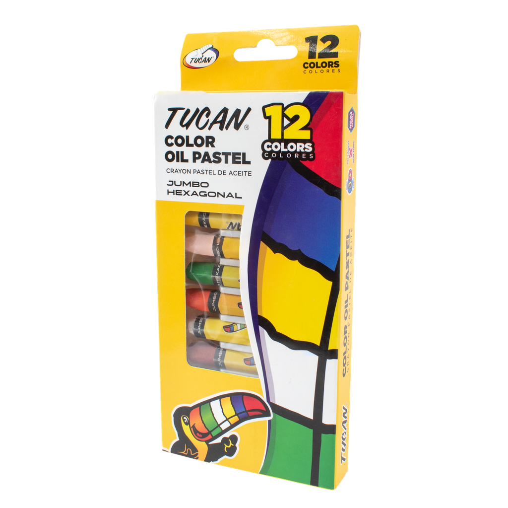 Crayon Pastel Jumbo Hexagonal 12 Colores