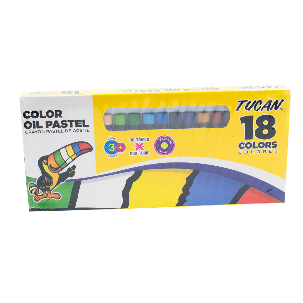 Crayon Pastel Redondo 18 Colores Tucan