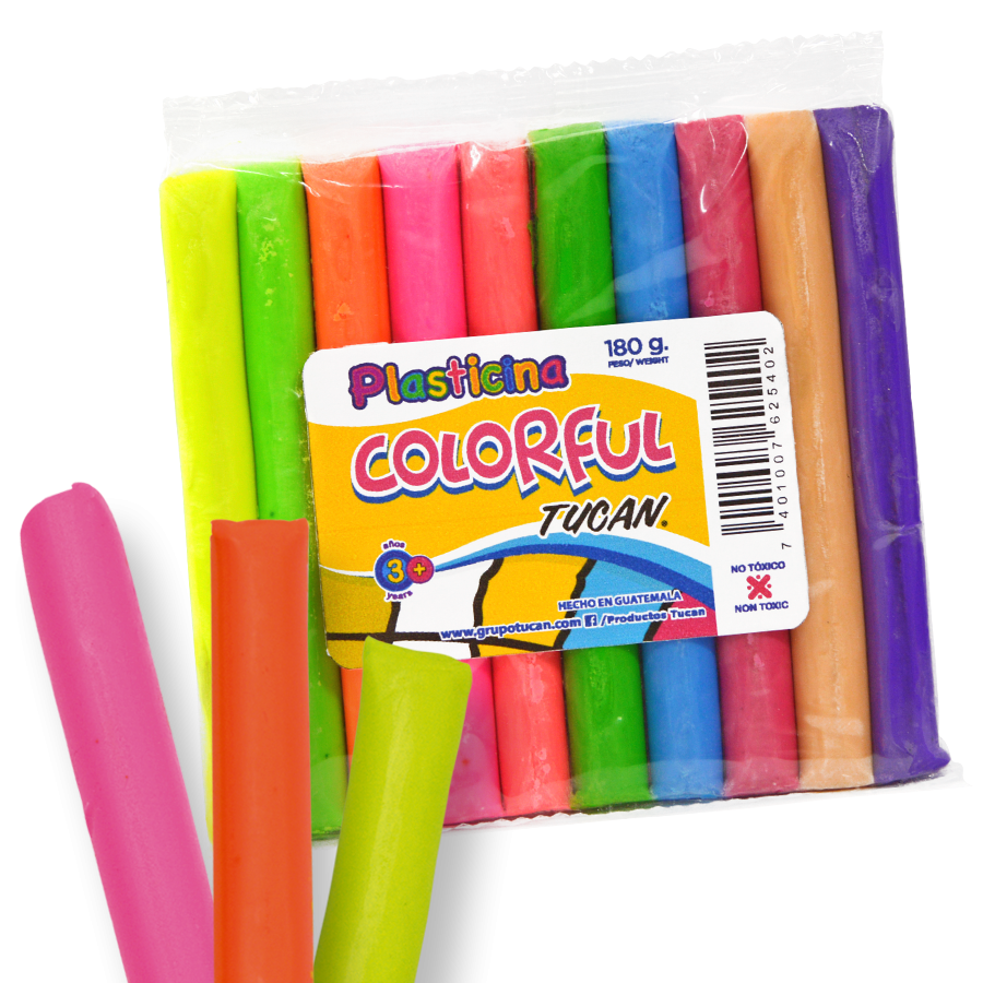 Plasticina Colorful 180G 10 Colores