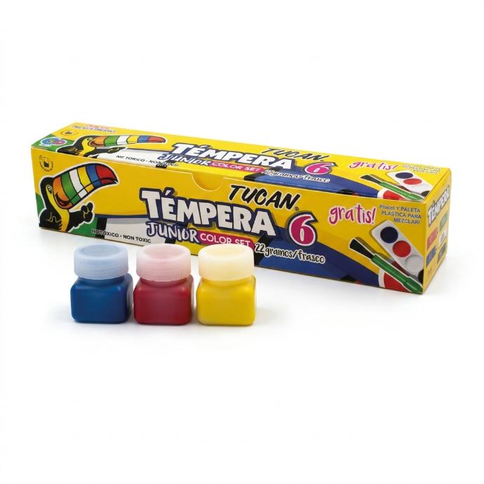 Tempera Tucan Clasica Junior 6 Colores