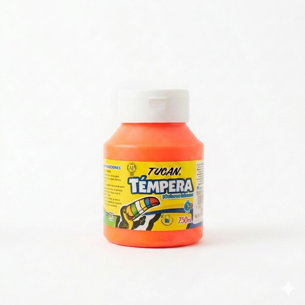 Tempera Tucan Clasica 250ml Neon