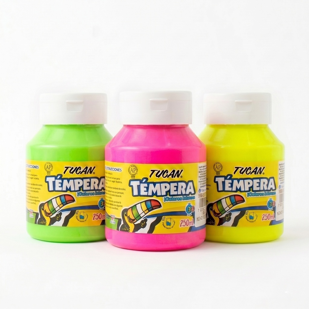 Tempera Tucan Clasica 250ml Neon