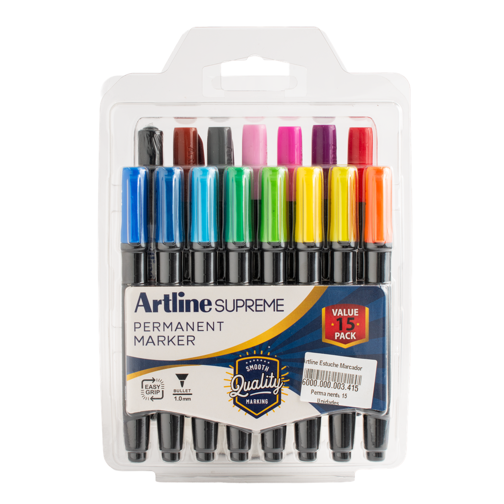 Artline Estuche Marcador Permanente 15 Unidades