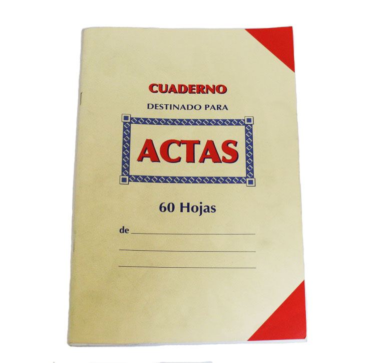 Cuaderno De Actas Punta Roja 60 H