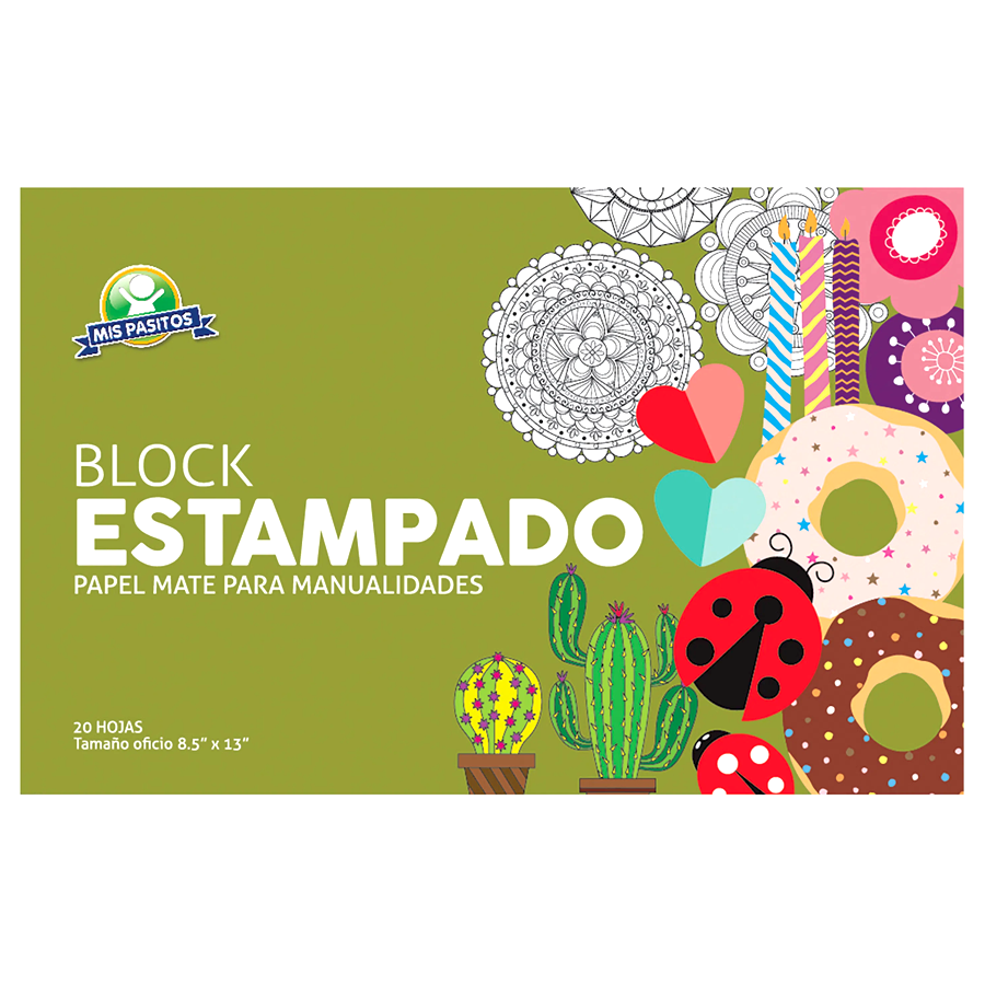 Block Estampado Papel Mate Oficio 20H