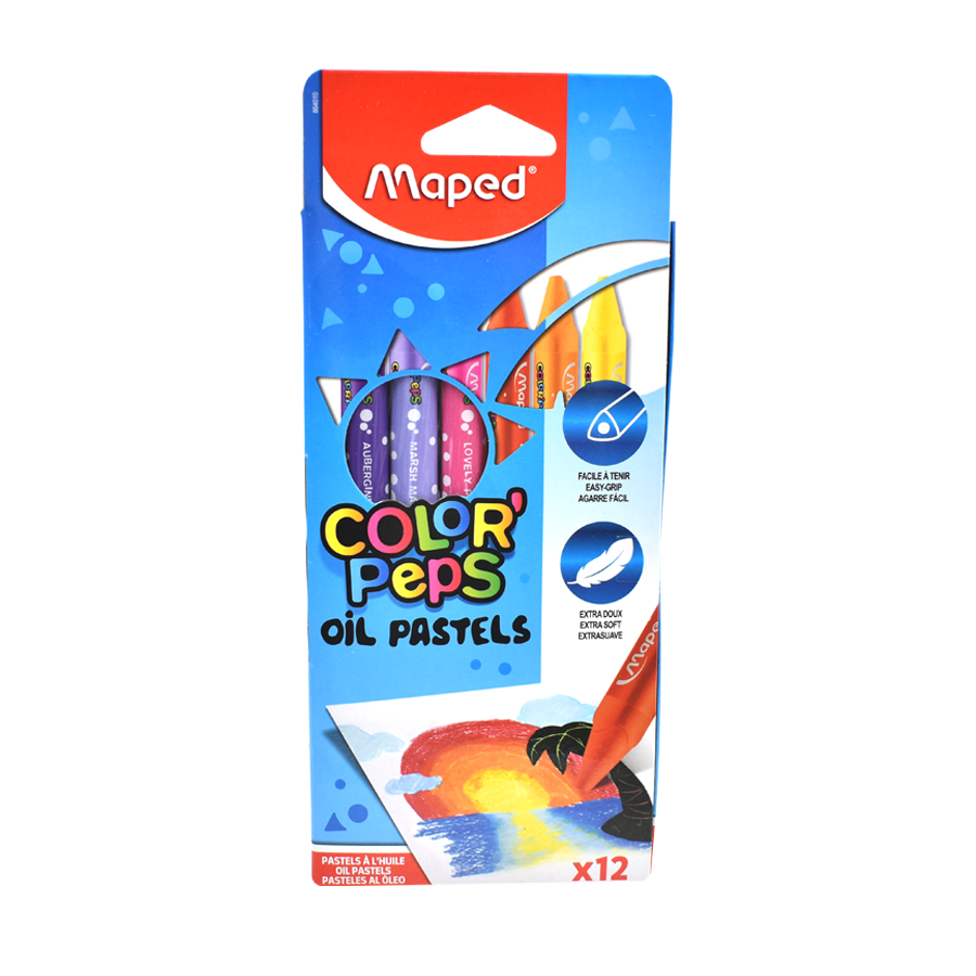 Crayon Pastel Maped Color Peps 12 Col.