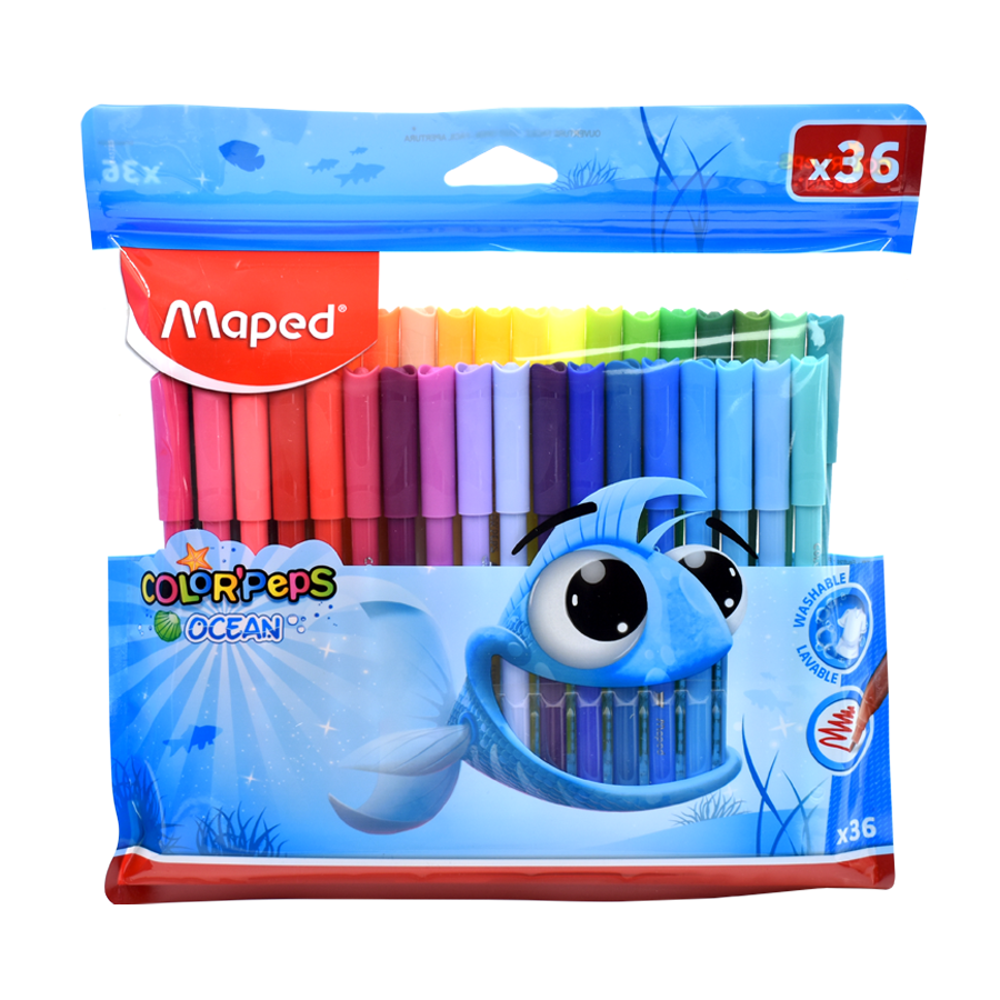 Marcador Maped Color peps Ocean 36 coL.