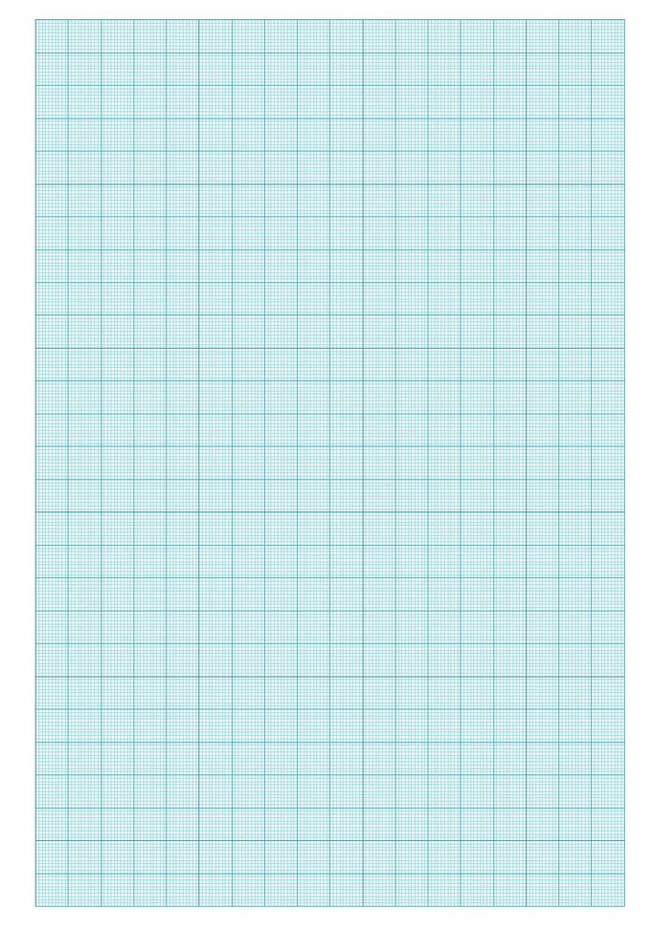 Hoja Milimetrada Azul Carta Unidad