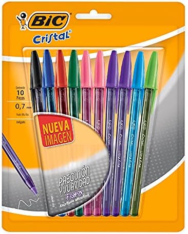 Bolígrafo Fashion Precisión Crystal 0.7 Bic 10Pcs.
