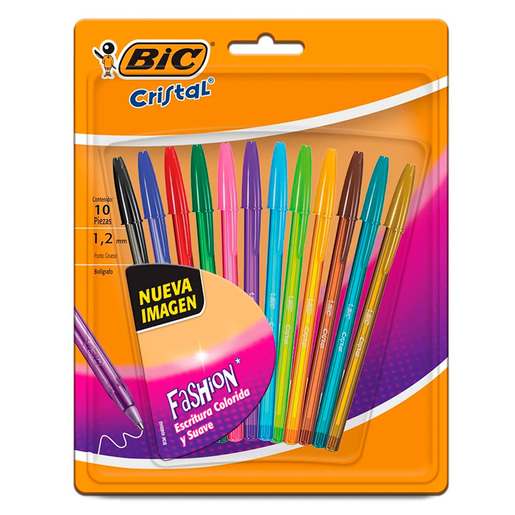 Boligrafo Fashion Crystal 1.2 mm Bic 10pcs
