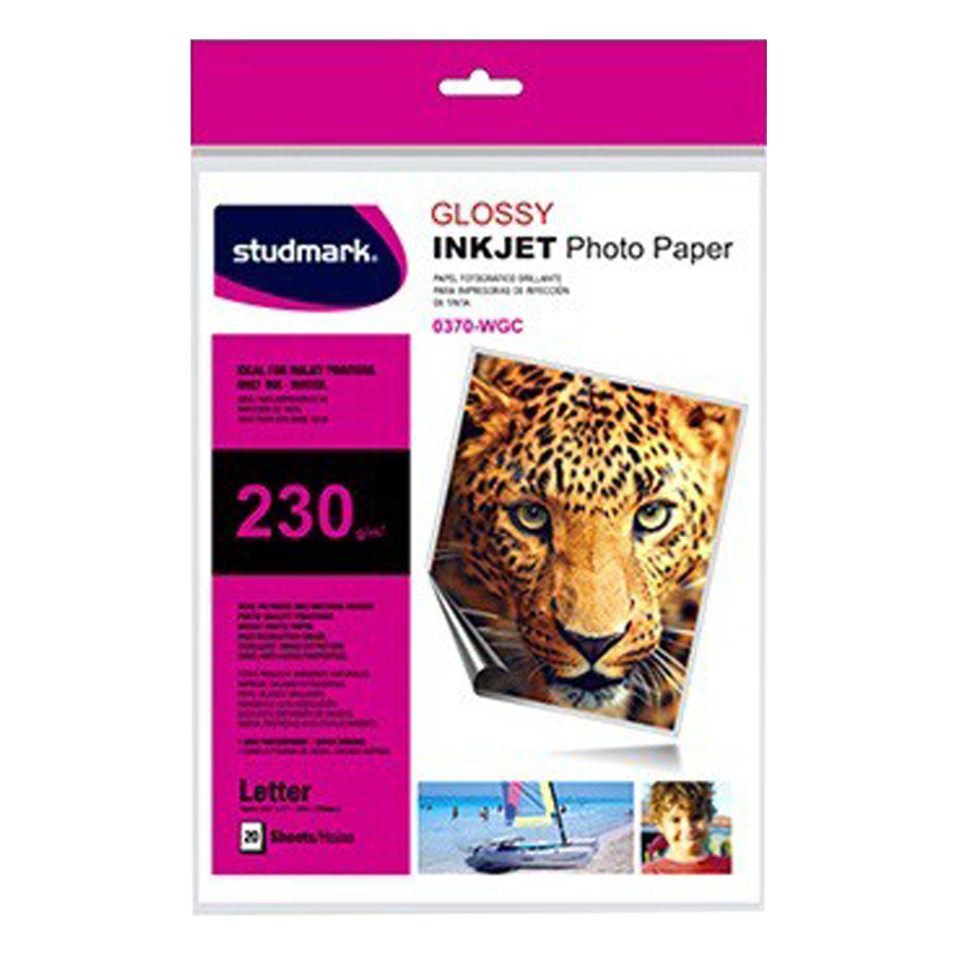Papel Fotografico Carta 230 grs Brillante Unidad