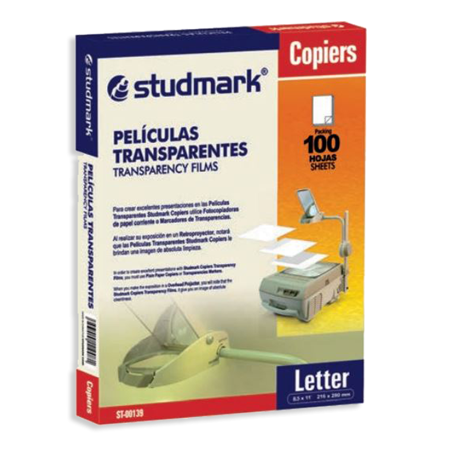 Transparencias ST-00139 P-Copiadora Acet   ato Carta   S tudmark Unidad