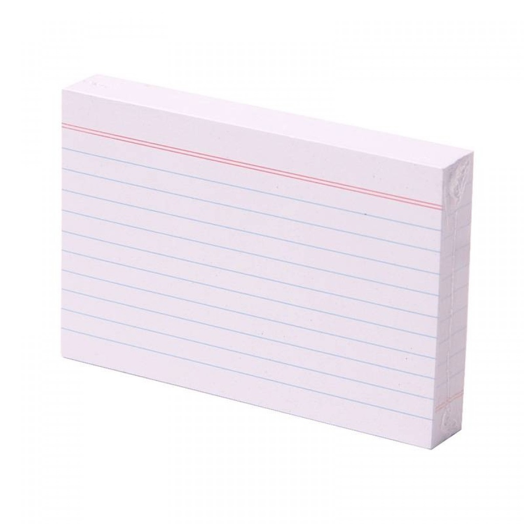 Fichas Cardex Blancas 5x8 Con Lineas Ciento