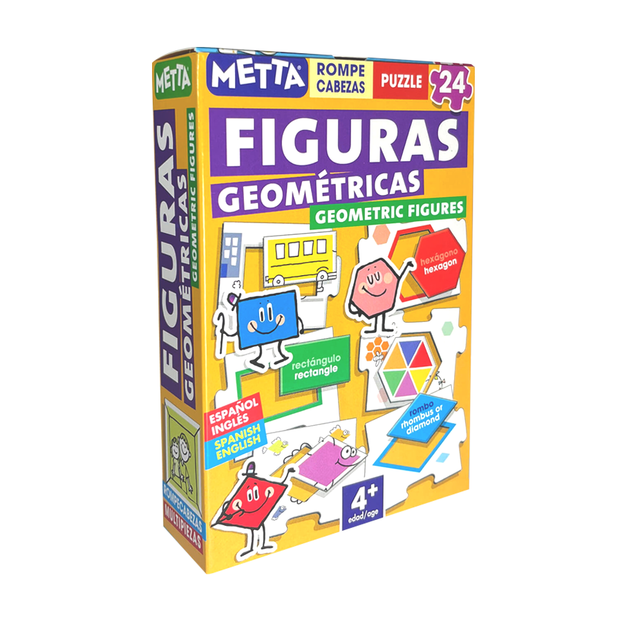 Rompecabezas Figuras Geometricas 24 Piezas Metta Cod1085