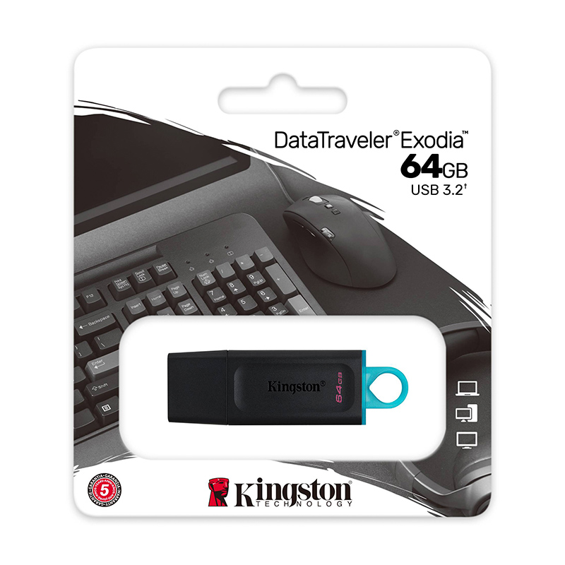 USB Kingston 64GB Black Teal
