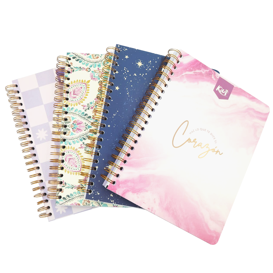 Cuaderno Doble Anillo Multimateria Pasta Flexible Kiut  200 Hojas