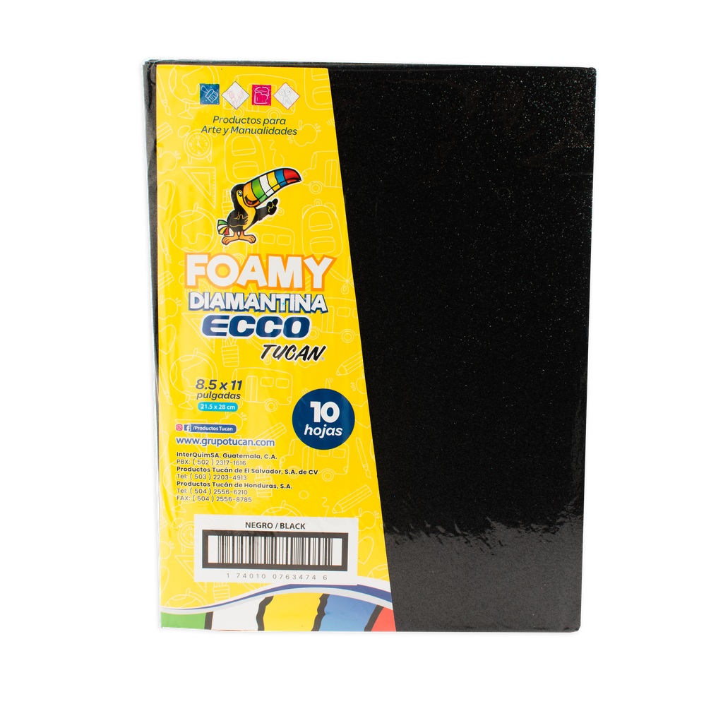 Foamy con Diamantina Ecco Hoja