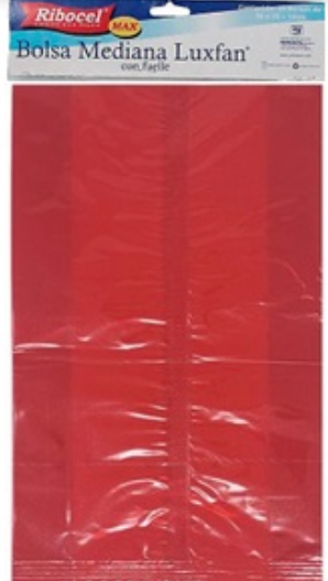Bolsa Luxfan 10x25cm Rojo 25 Unidades