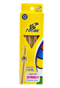 Lapiz Hb Triangular Madera Jumbo Con Borrador Docena