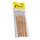 Pincel Cerda Blanca Plana # 4 Docena