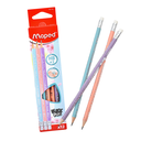 Lapiz Maped Pastel HB 3 colores 12 unidades
