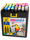 Marcadores de Alcohol Sketch Doble Punta 48 Colores