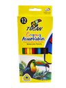 Crayon de Madera Acuarelable Triangular 12 Colores