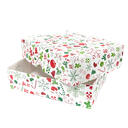 Caja Regalo Navideña Armable 2 PZ Blanca Pequeña 17 x 23 x 6 CM