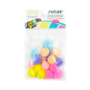 Pom Pom 0.75" x 25 Piezas Colores Surtidos Pastel