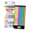 Crayones Pastel 4mm+ Sacapuntas 12colores Offiesco